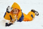 Playing In The Snow Stock Photo