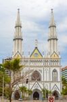 Facade Of El Carmen Church On Via Espania , El Cangrejo , Panama Stock Photo