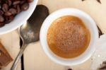 Espresso Coffee With Sugar And Spice Stock Photo