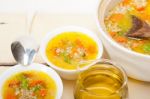 Syrian Barley Broth Soup Aleppo Style Stock Photo