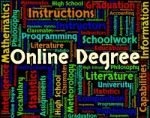 Online Degree Showing World Wide Web And Website Stock Photo