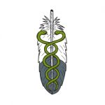 Medical Snake Eagle Feather Drawing Stock Photo