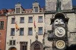 Astronomical Clock At The Old Town City Hall In Prague Stock Photo