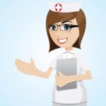 Cartoon Nurse Portrait Stock Photo