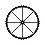 Bicycle Wheel  Illustration Stock Photo