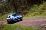 D. Creedon Driving Subaru Impreza Stock Photo