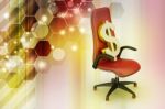 Dollar Sign Sitting The Executive Chair Stock Photo