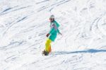 Deogyusan,korea - January 1: Skier Skiing On Deogyusan Ski Resort In Winter,south Korea On January 1, 2016 Stock Photo