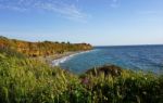 Wild Coast Of The Ionian Sea Stock Photo