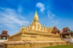 Golden Pagoda In Laos Stock Photo