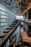 Interior View Of The Harpa Concert Hall In Reykjavik Stock Photo