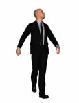 3d Rendering Of Full Length Businessman In Everyday Actions Stock Photo