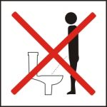 Incorrect Use Of Toilets Sign  Stock Photo