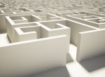 Maze Wall Illustration Design Stock Photo