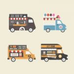 Retro Food Truck Stock Photo