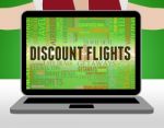 Discount Flights Means Promo Plane And Fly Stock Photo