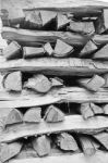 Dry Chopped Firewood Logs Stock Photo