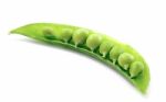 Fresh Peas In Pod Stock Photo