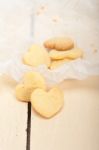 Heart Shaped Shortbread Valentine Cookies Stock Photo