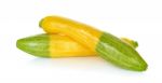 Yellow Zucchini Isolated On The White Background Stock Photo