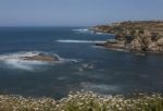 Rocks Formations On Alentejo Coastline Stock Photo