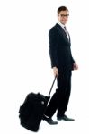 Corporate Person Leaving For Business Meeting Stock Photo