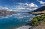 Scenic View Of Lake Hawea Stock Photo