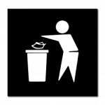 Trash Bin Sign Stock Photo