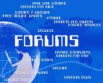 Forums Word Means Social Media And Chat Stock Photo