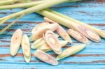 Lemongrass Slice Aromatic  Fresh Fragrant  Tom Yam Ingredient Stock Photo