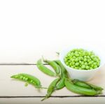 Hearthy Fresh Green Peas Stock Photo