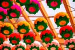 Colorful Lanterns On Buddha's Birthday, Korea Stock Photo