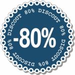 Discount Eighty Percent Stock Photo