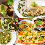 Healthy And Tasty Italian Food Collage Stock Photo