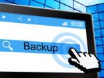 Online Backup Represents World Wide Web And Archives Stock Photo