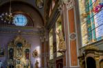 Interior View Of The Parish Church In Ortisei Stock Photo