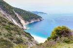 Mountains And Sea In Greek Bay Stock Photo