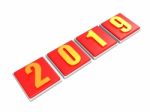 Twenty Nineteen Shows 2019 New Year Stock Photo