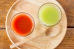 Freshly Squeezed Juices For Diet Stock Photo