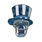 Uncle Sam Skull Mosaic Stock Photo