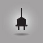 Plug Icon  Illustration Eps10 On Grey Background Stock Photo