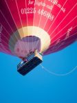 Hot Air Balloon Flying Over Bath Stock Photo