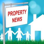 Property News Indicates Real Eestate And Advertisement Stock Photo