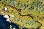 Scenic View Of Glacier National Park Stock Photo