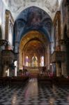 Monza, Italy/europe - October 28 : Interior View Of The Cathedra Stock Photo