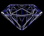 The Blue Geometrical Shape Of The Diamond Lattice, Clipping Path Stock Photo