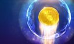 Crypto-currency,  Bitcoin Internet Virtual Money. Currency Techn Stock Photo