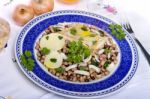 Meal With Beans And Cod Stock Photo