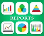 Reports Charts Shows Business Graph And Data Stock Photo