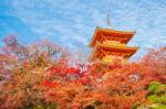 The Pagoda Of Kiyomizu-dera In Kyoto, Japan.,kyoto, Japan At Kiy Stock Photo